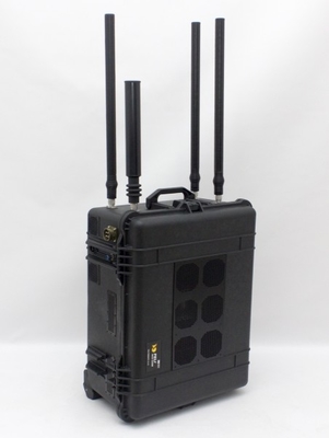 8 proteção portátil do VIP do poder do aparelho de interferência 400w do jammer do sinal da bomba da frequência ultraelevada do VHF das faixas